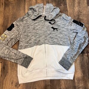 Victoria's Secret Gray White Black and Gold Jacket